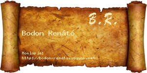 Bodon Renátó névjegykártya