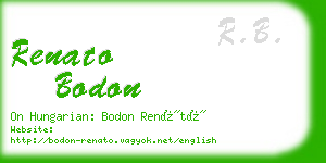 renato bodon business card